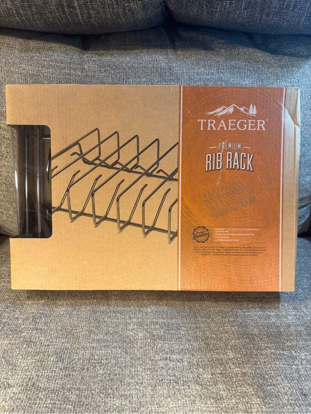Traeger Premium Rib Rack designed for outdoor smoking and grilling